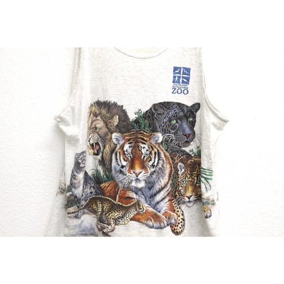 Vintage Shirts Vintage Cleveland Metroparks Zoo Big Cat Tank Top